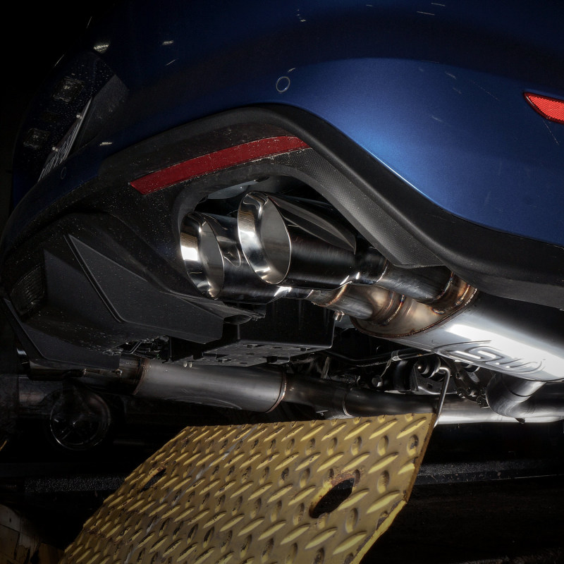 Ford Mustang Performance Exhaust - Rear - Stainless Works - Redline Series Cat Back, Dual Exit, X-Pipe, Active Valves - `18-`27